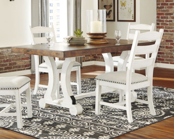 Valebeck - White / Brown - Rectangular Dining Room Table - Image 2