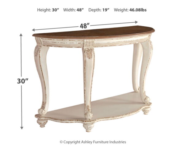 Realyn - White / Brown - Sofa Table - Image 3