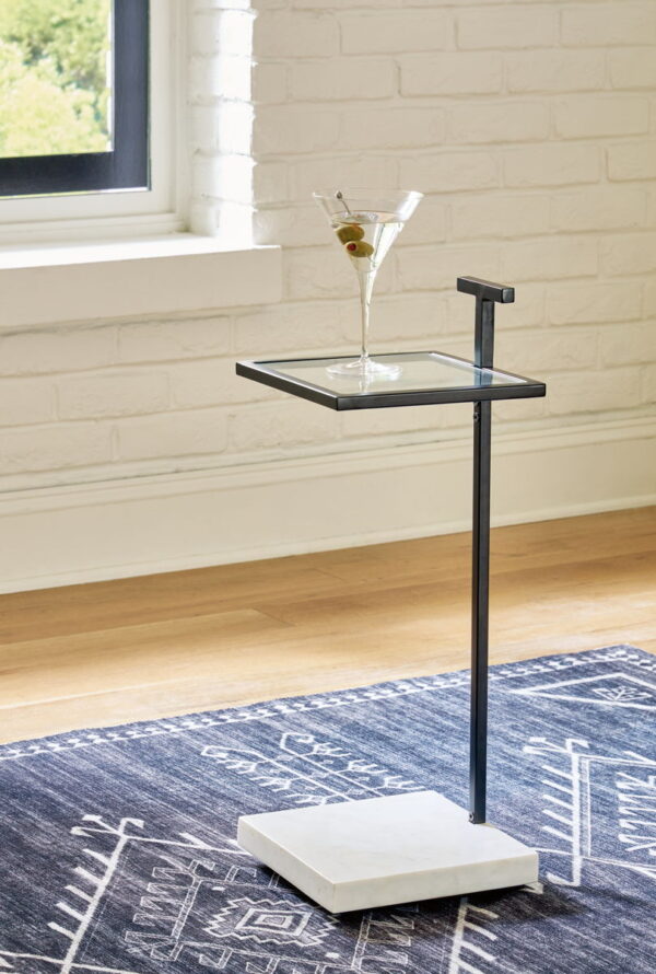 Mannill - Black / White - Accent Table - Image 2