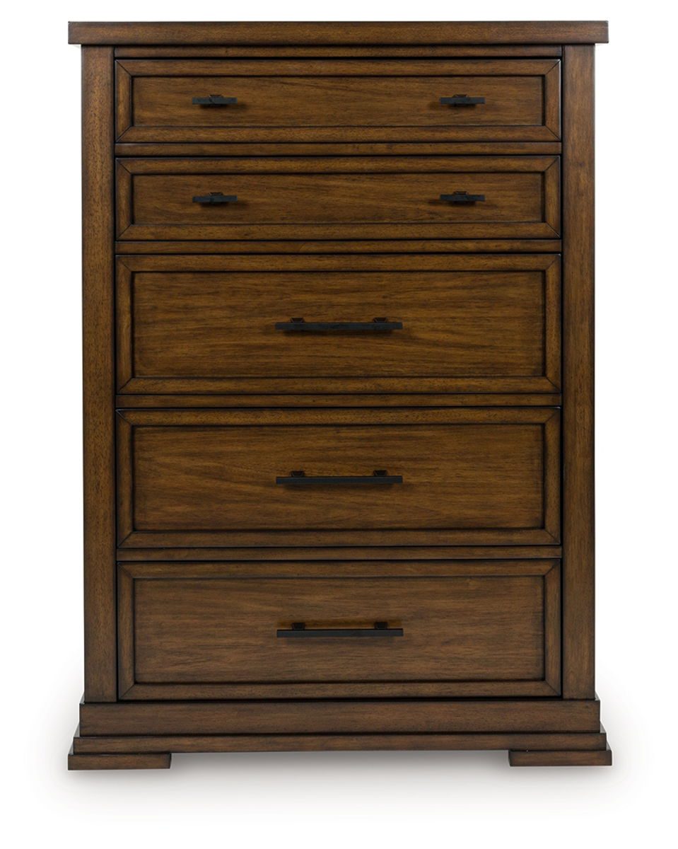 Taffenbrook - Medium Brown - Five Drawer Chest - Image 2