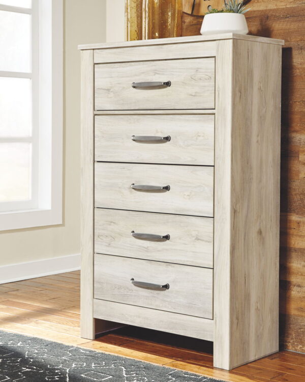 Bellaby - Whitewash - Five Drawer Chest - Image 3