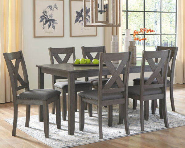 Caitbrook - Gray - RECT DRM Table Set (Set of 7) - Image 2