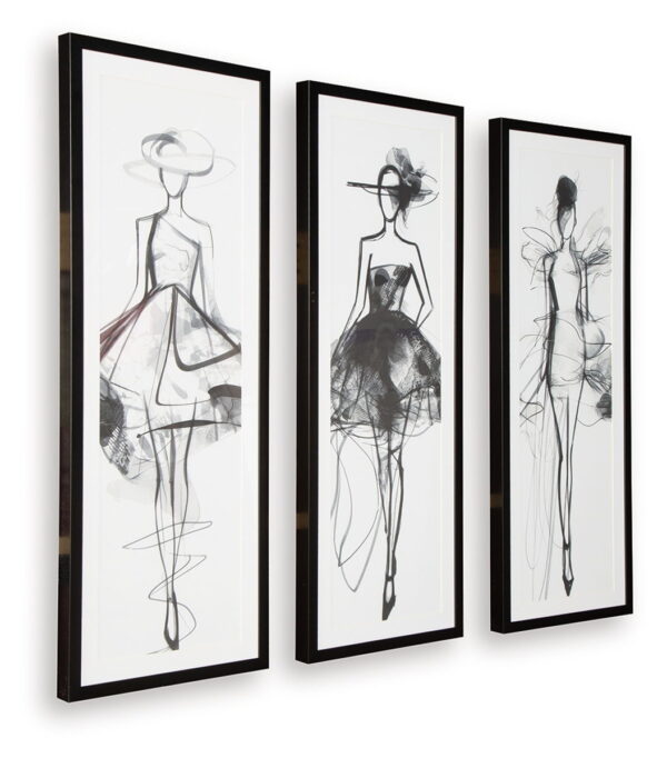 Mckerrick - Black / White - Wall Art Set (Set of 3) - Image 4