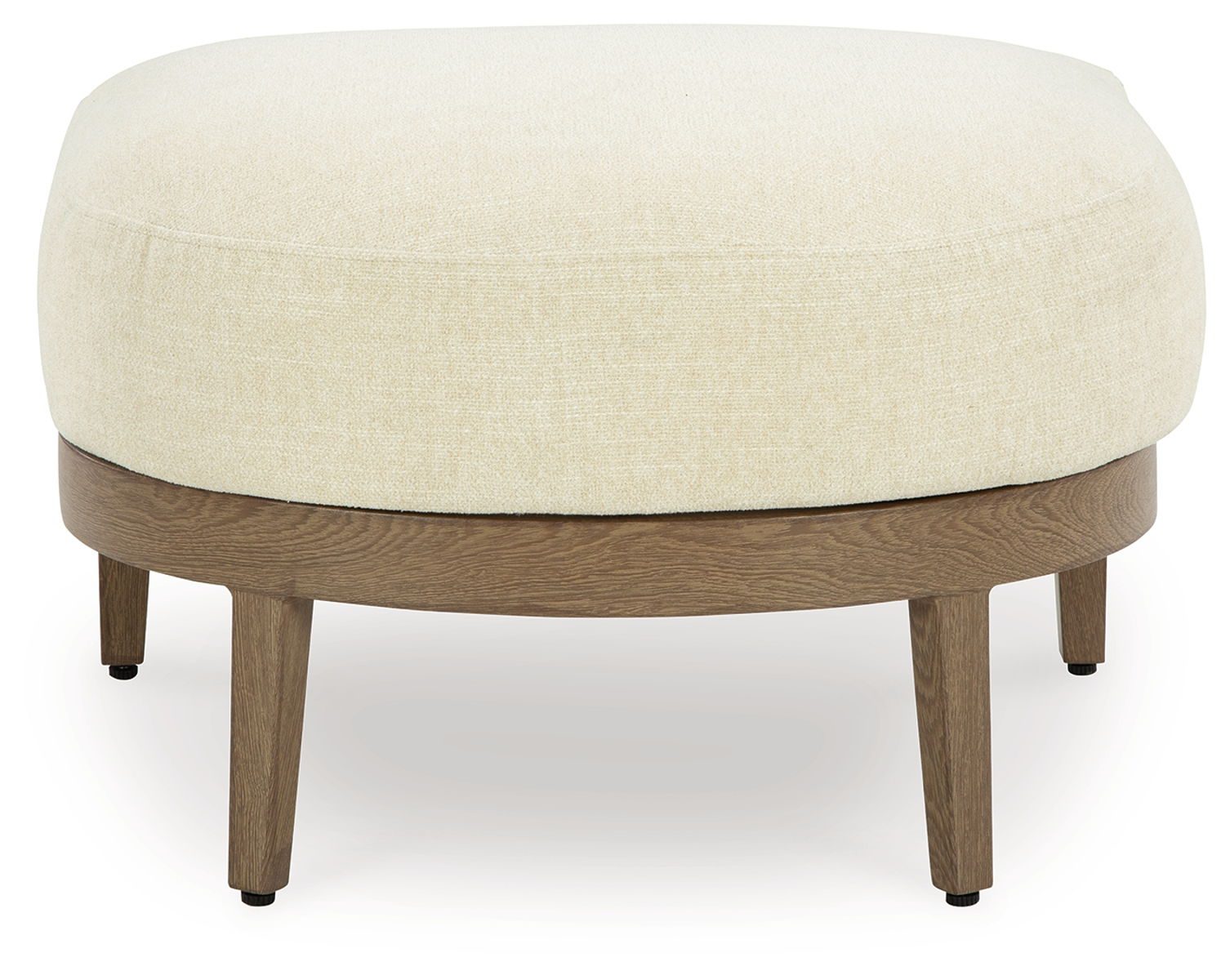 Serene Bay - Dark Brown / White - Ottoman With Cushion - Image 3