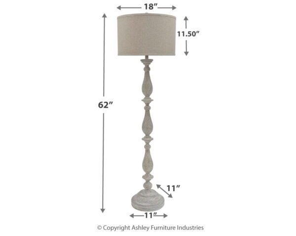Bernadate - Whitewash - Poly Floor Lamp - Image 2