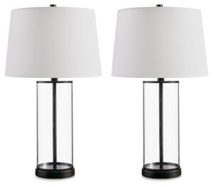 Wilmburgh - Clear / Bronze Finish - Glass Table Lamp (Set of 2)