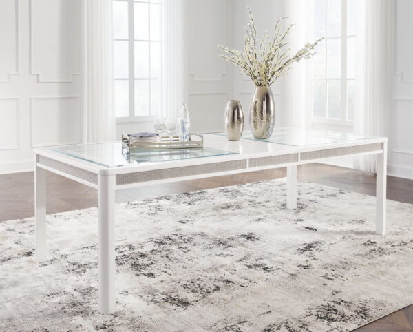 Chalanna - White - Rectangular Dining Room Extension Table - Image 2