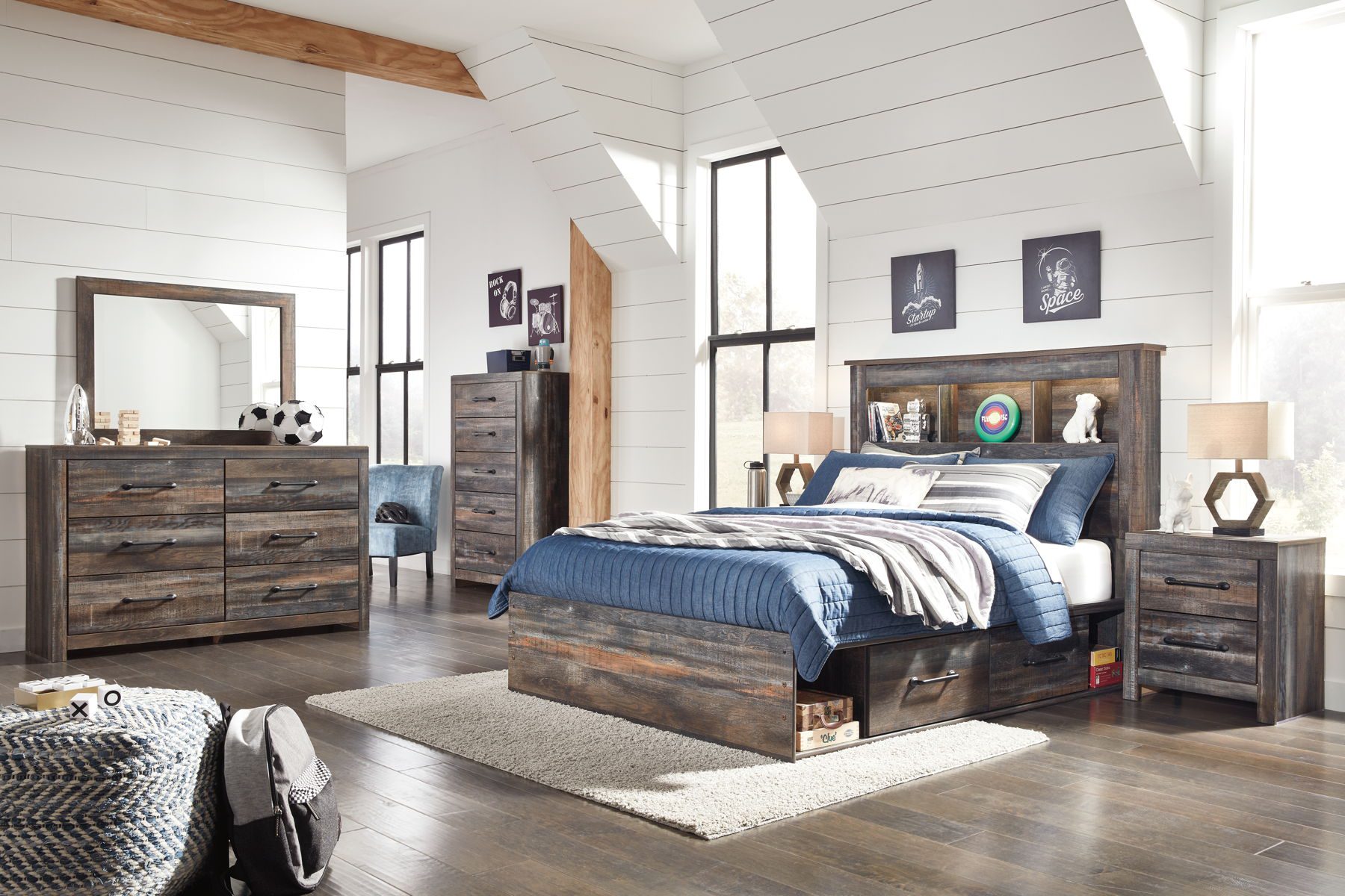 Drystan - Panel Bookcase Bed - Image 15