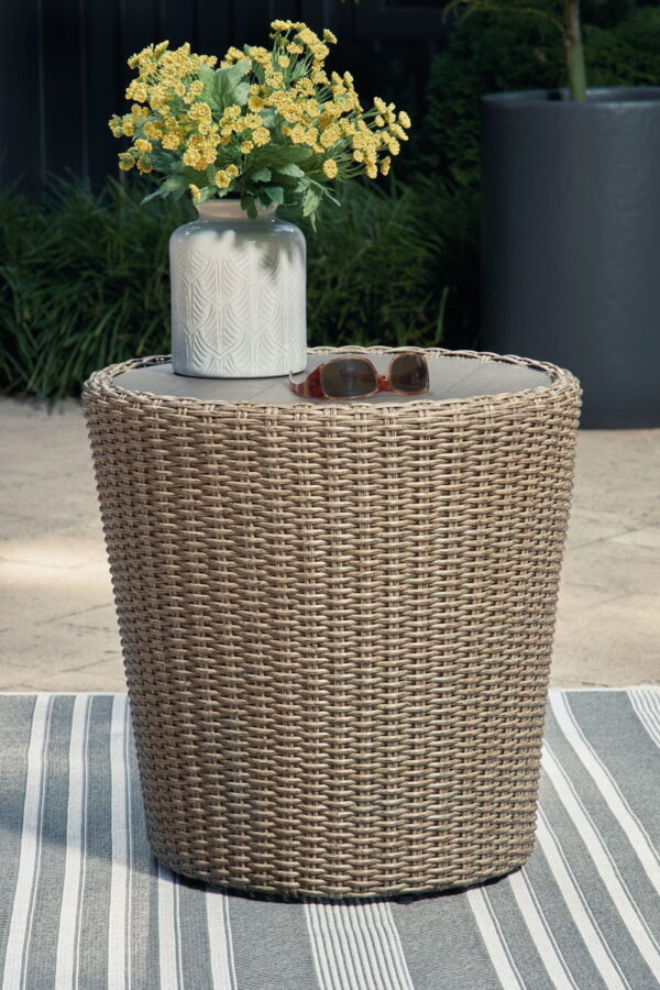 Danson - Beige - Round End Table - Image 2