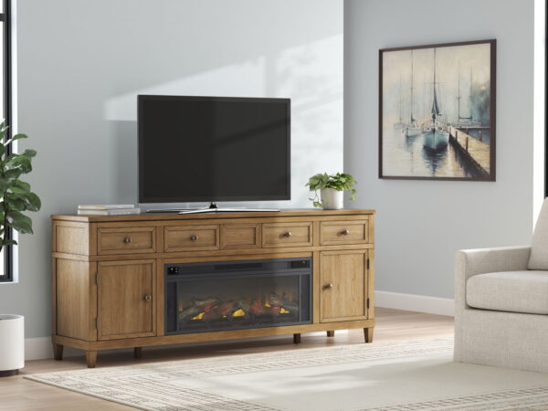 Sharlance - 81" TV Stand With Electric Fireplace - Image 2