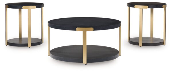 Shylore - Black / Brass Finish - Occasional Table Set (Set of 3) - Image 3
