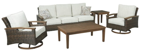Paradise Trail - Medium Brown - Sofa with Cushion - Image 4