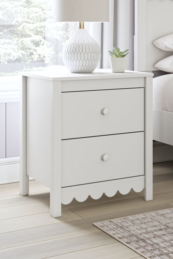 Hallityn - White - Two Drawer Night Stand - Image 3