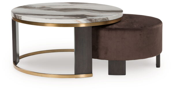 Jazmore - Brown / Brass Finish - Nesting Cocktail Tables (Set of 2) - Image 4