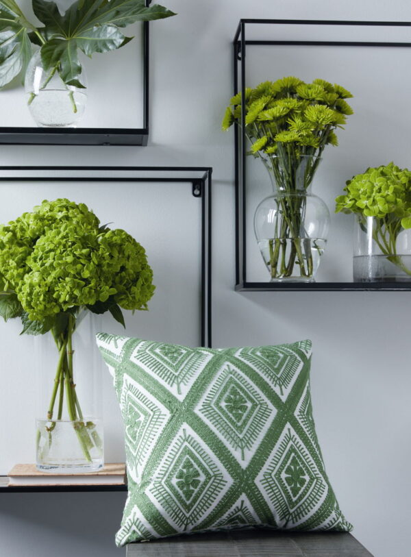 Bellvale - Green / White - Pillow - Image 4