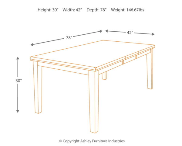 Ralene - Medium Brown - Rectangular Dining Room Butterfly Extension Table - Image 2