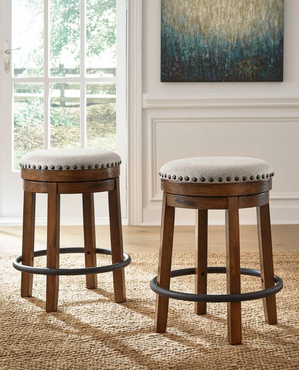 Valebeck - Upholstered Swivel Stool - Image 7