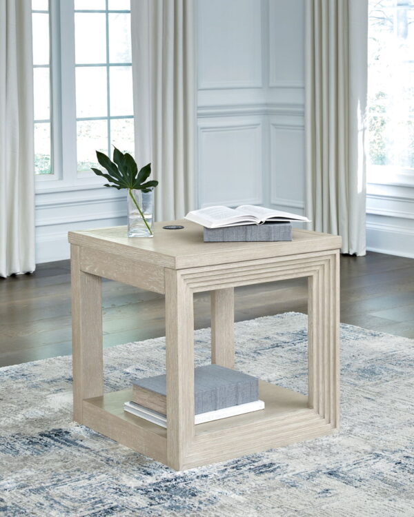 Marxhart - Bisque - Square End Table - Image 2