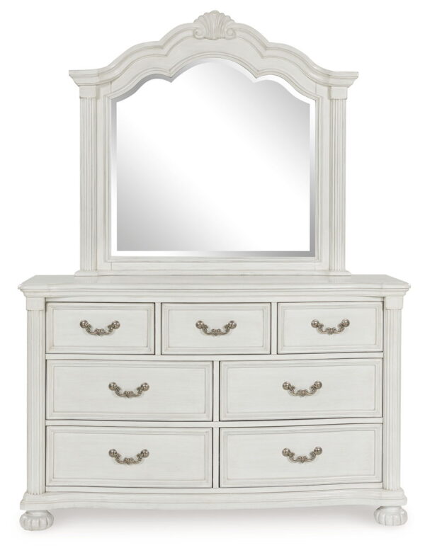 Montelaine - Antique White - Dresser And Mirror - Image 4