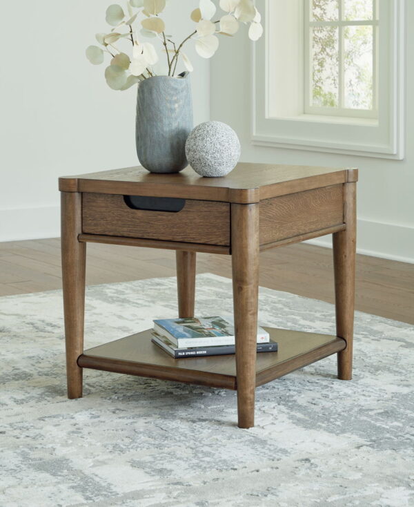 Roanhowe - Brown - Rectangular End Table - Image 4