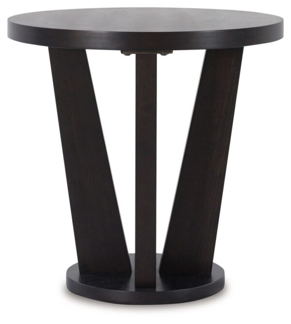 Chasinfield - Dark Brown - Round End Table - Image 4