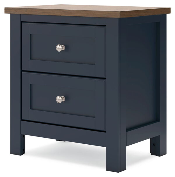 Landocken - Brown / Blue - Two Drawer Night Stand - Image 2