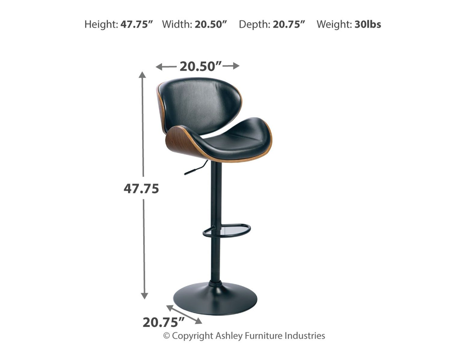 Bellatier - Adjustable Height Barstool - Image 4