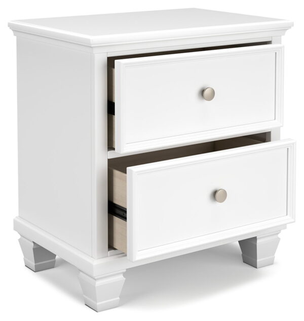 Fortman - White - Two Drawer Night Stand - Image 2