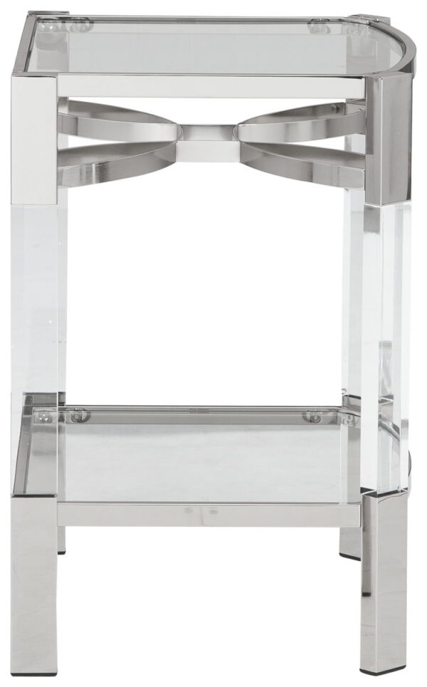 Chaseton - Clear / Silver Finish - Accent Table - Image 4