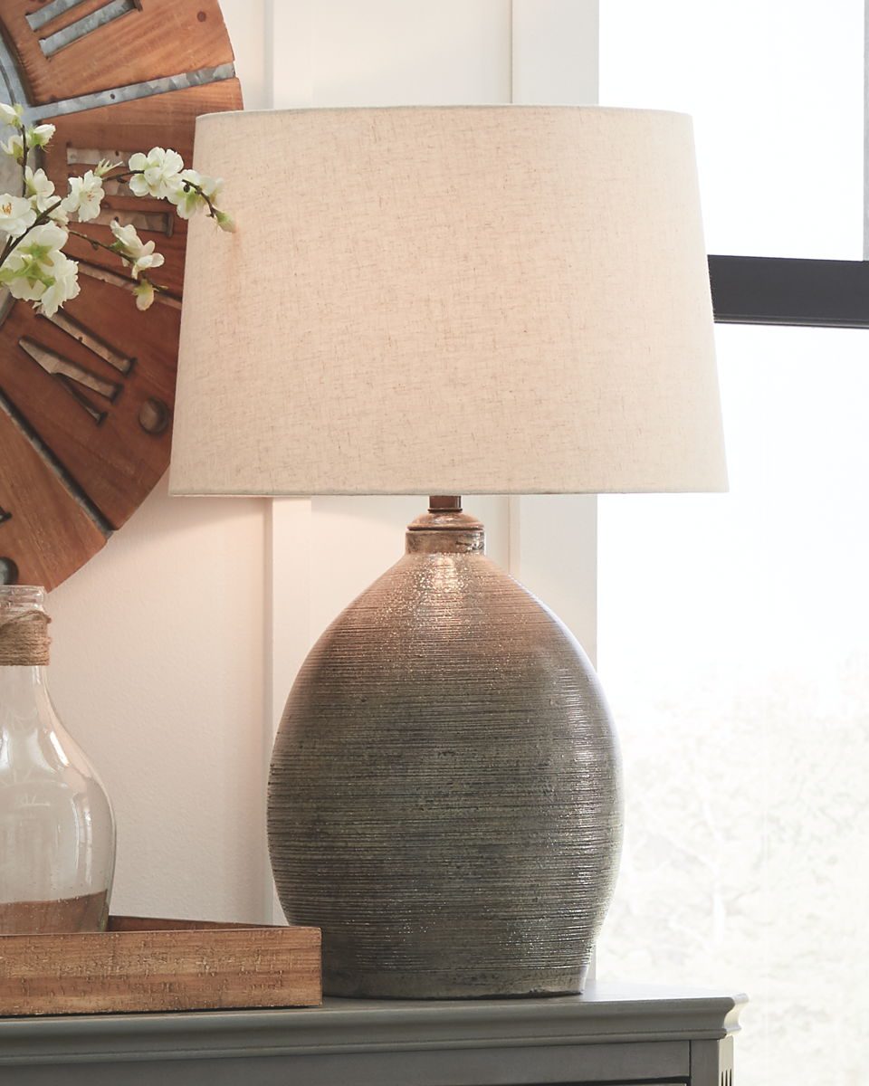 Joyelle - Gray - Terracotta Table Lamp - Image 2