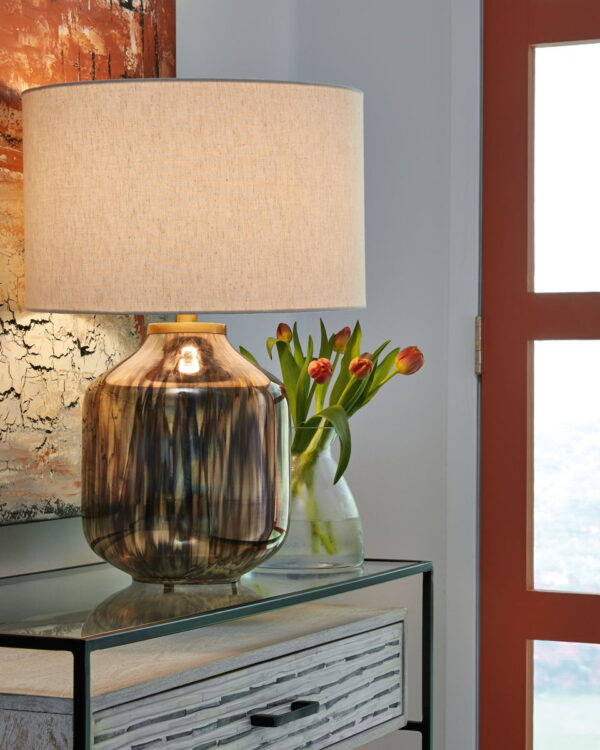 Jadstow - Black / Silver Finish - Glass Table Lamp - Image 3