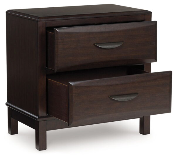 Vanmore - Dark Brown - Two Drawer Night Stand - Image 3