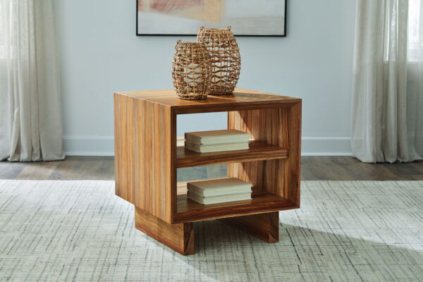 Dressonni - Brown - Square End Table - Image 3