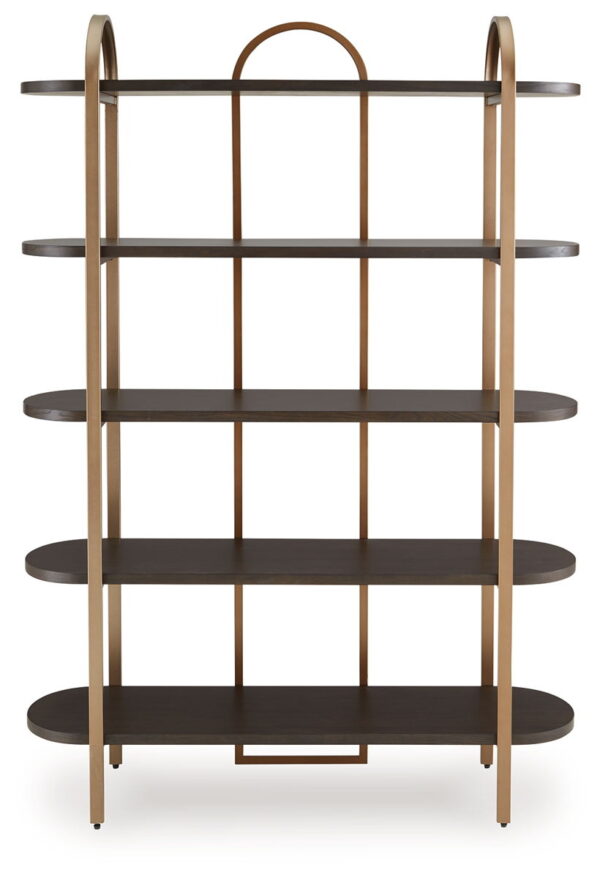 Brentmour - Brown / Gold Finish - Bookcase - Image 3