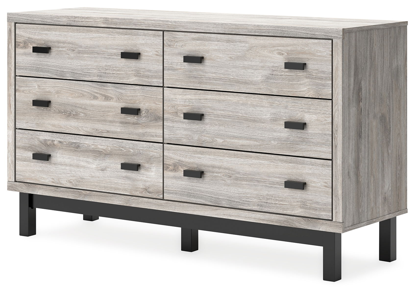 Vessalli - Black / Gray - Six Drawer Dresser - Image 2