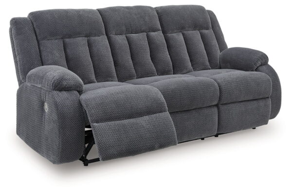 Observation - Steel - Reclining Power Sofa With Drop Down Table - Image 3