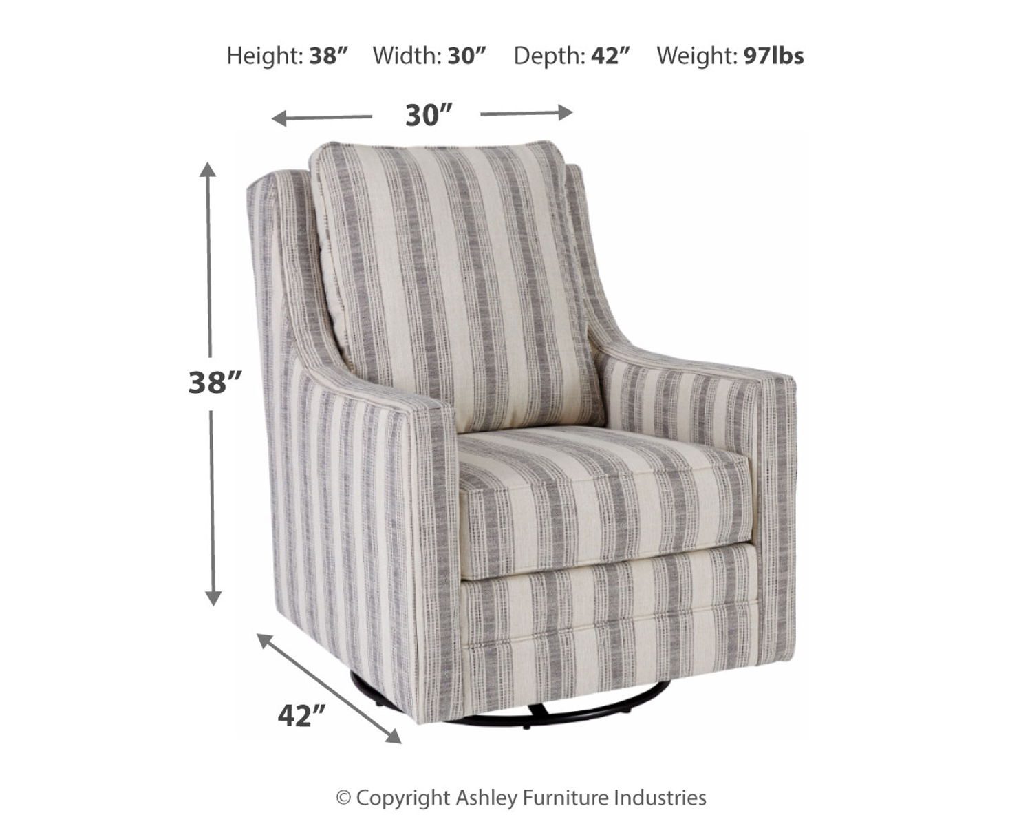 Kambria - Swivel Glider Accent Chair - Image 3