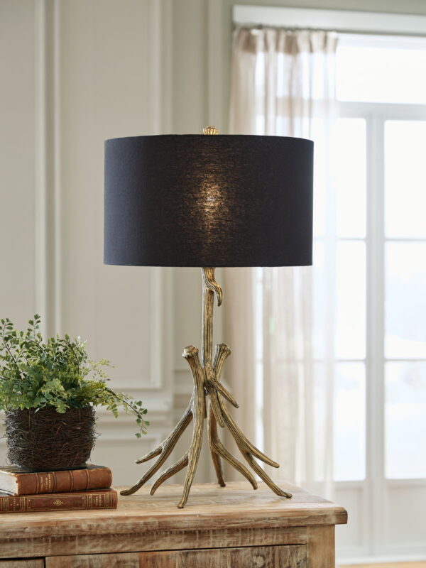 Josney - Antique Gold Finish - Metal Table Lamp - Image 4