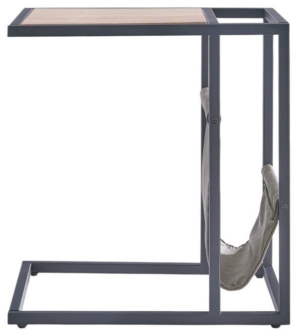 Freslowe - Light Brown / Black - Chair Side End Table with Magazine Basket - Image 4