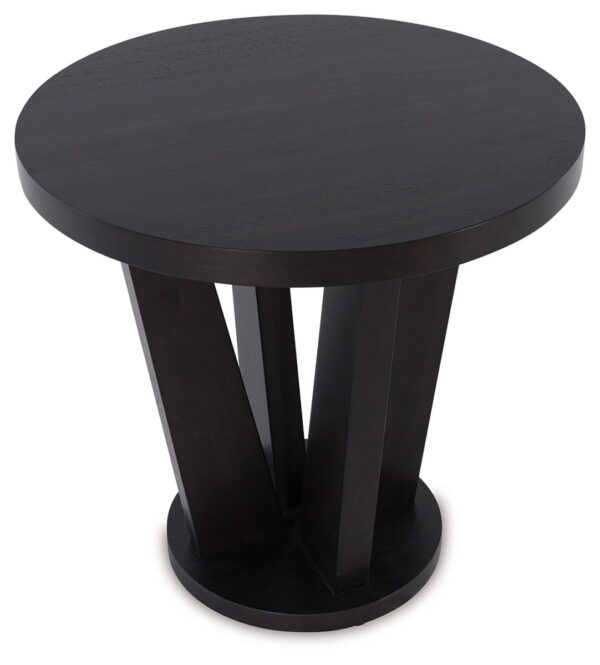 Chasinfield - Dark Brown - Round End Table - Image 3