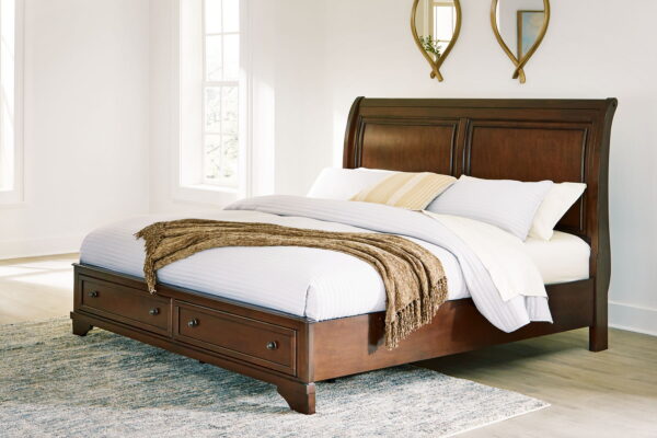 Trellington - Brown - King Sleigh Storage Bed - Image 2