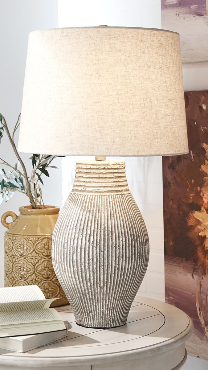 Layal - Beige - Paper Table Lamp - Image 4