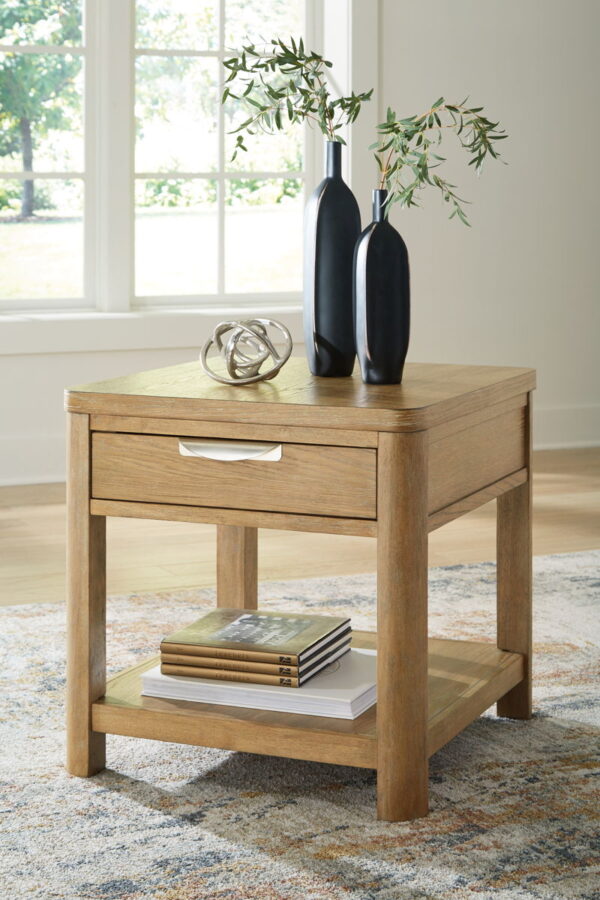 Rencott - Light Brown - Rectangular End Table - Image 2