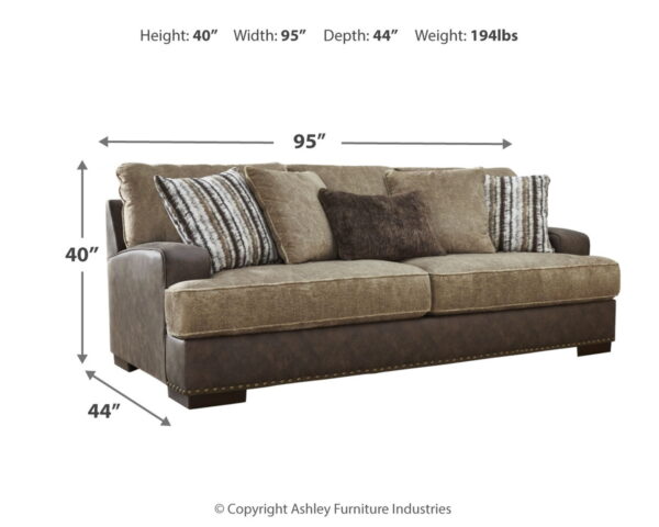 Alesbury - Chocolate - Sofa - Image 4