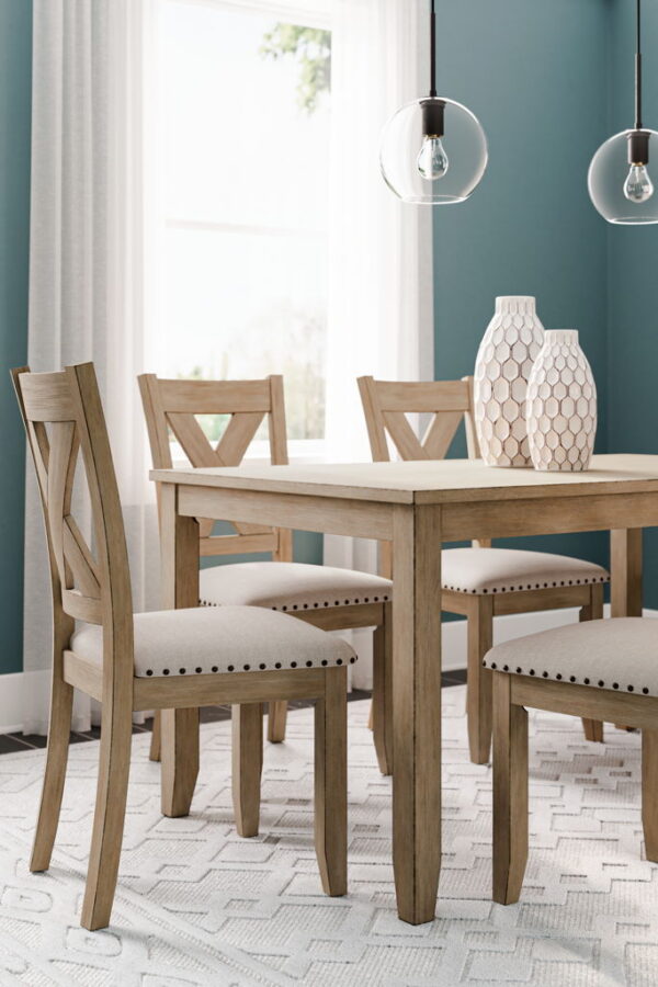 Sanbriar - Light Brown - RECT DRM Table Set (Set of 7) - Image 2