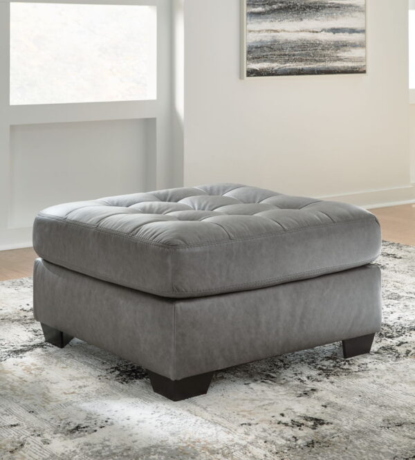 Clairette Court - Alloy - Oversized Accent Ottoman - Image 3