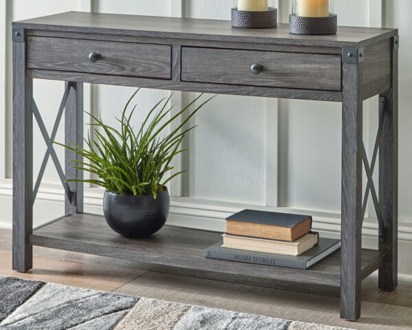 Freedan - Grayish Brown - Console Sofa Table - Image 2