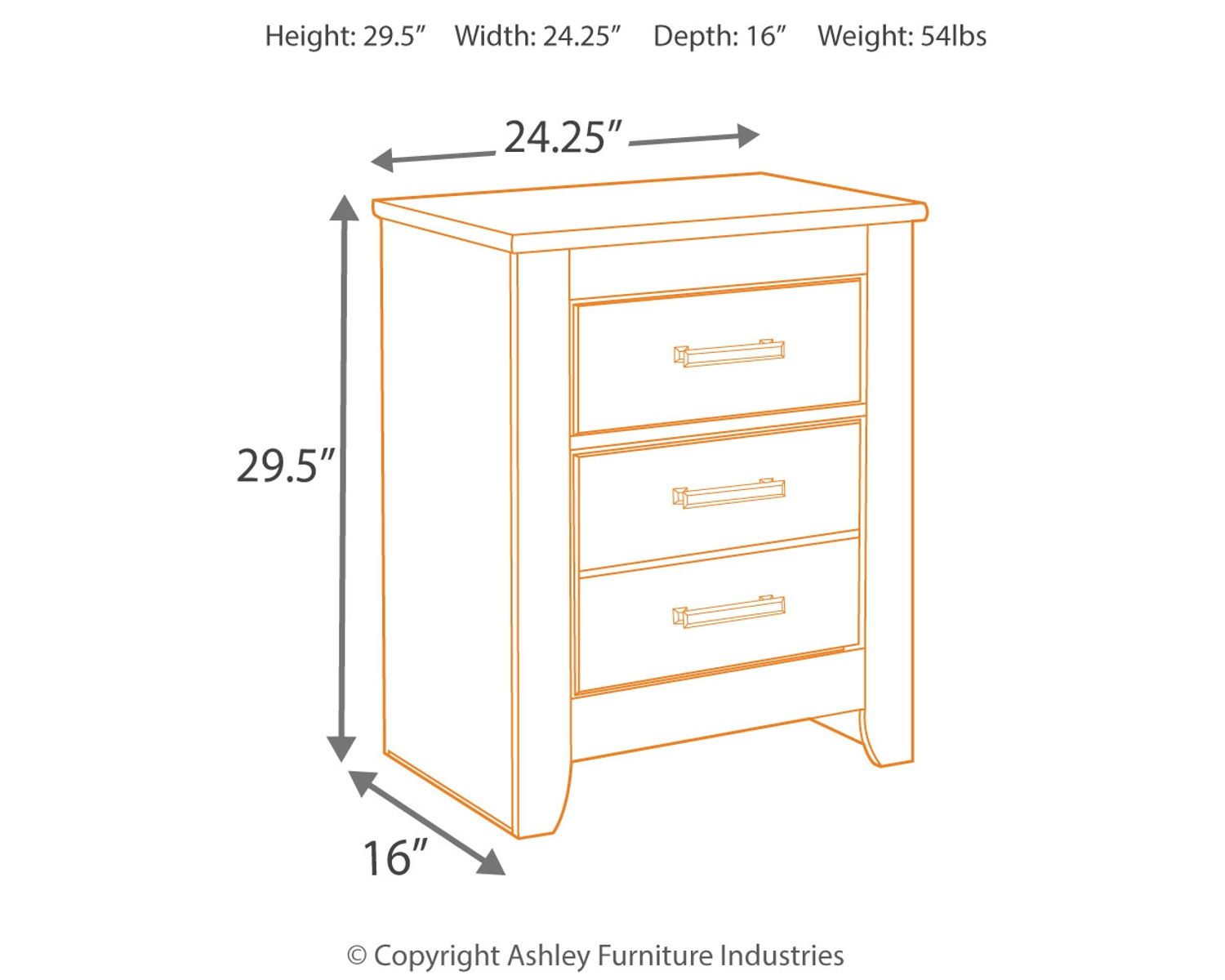 Brinxton - Charcoal - Two Drawer Night Stand - Image 3