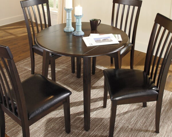 Hammis - Dark Brown - Round DRM Drop Leaf Table - Image 3