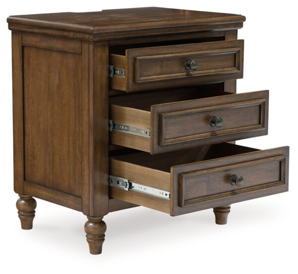 Sturlayne - Brown - Three Drawer Night Stand - Image 4